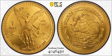 1992-Mo Onza Libertad Gold MS64