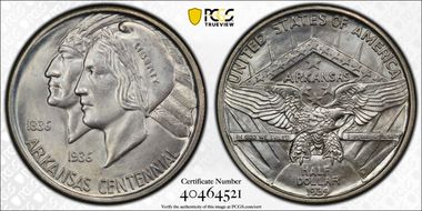 1939-S 50C Arkansas MS67+