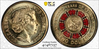 2019 $2 100 Years of Repatriation Colorized MS67