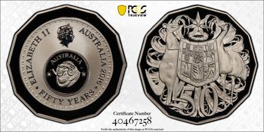 2016 50C 50 Yrs Decimal Currency PR70DCAM