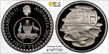 2016 20C 50 Yrs Decimal Currency PR70DCAM