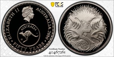 2016 5C 50 Yrs Decimal Currency PR70DCAM