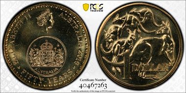 2016 $1 50 Yrs Decimal Currency MS68