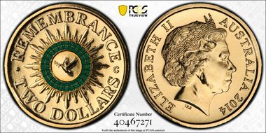 2014-C $2 Remembrance Colorized MS68