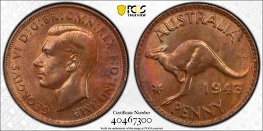 1943 Y. (p) 1D MS64RB