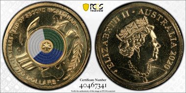 2020-C $2 75th Ann End of WWII Colorized MS68