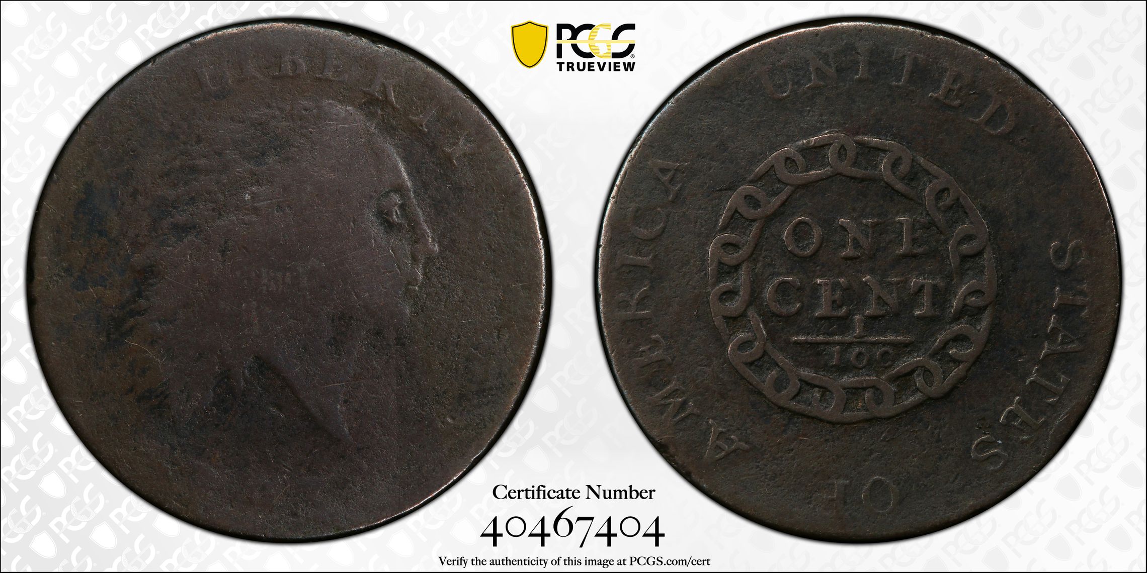 1793 P Chain, America Cent