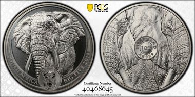 2019 5 Rand Big Five Elephant MS69