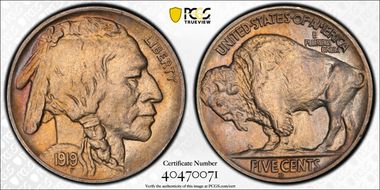 1919-D 5C MS65