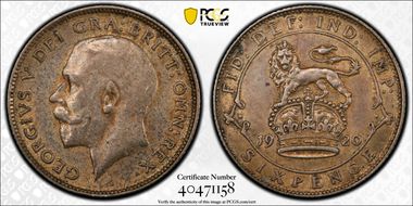 1920 6D S-4014 .925 Fine AU53