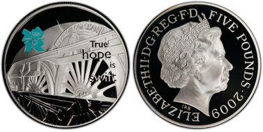 2009 £5 S-4933 Flying Scotsman Ag PR69DCAM