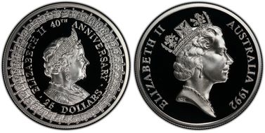 1992 $25 Queen Mother PR70DCAM