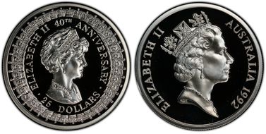 1992 $25 Princess Diana PR69DCAM