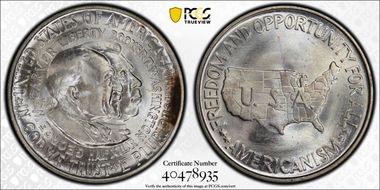 1954 50C Washington-Carver MS66