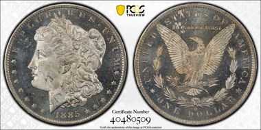 1885-O $1 MS64+ DMPL