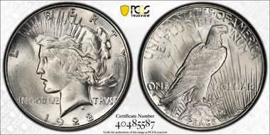 1928-S $1 MS62
