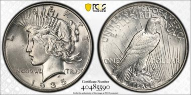 1935 $1 AU58