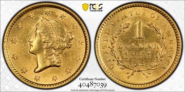 1851 G$1 MS62