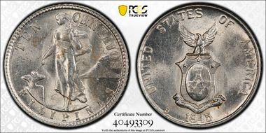 1945-D 10C Allen-9.05c Doubled Die MS64