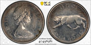 1967 25C 0.800 Ag AU55