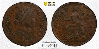 1787 1/2P Machin's, Vlack 19-87C AU50BN