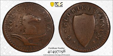 1786 NJ 1/2P Maris 11-H, Cuneiform Shield VG10BN