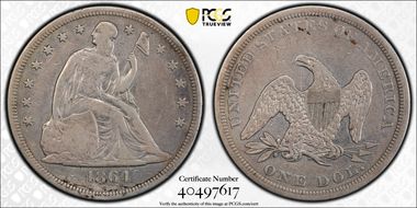 1864 $1 N1