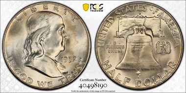 1952-D 50C MS66+ FBL