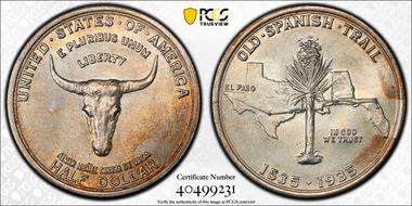 1935 50C Spanish Trail MS67