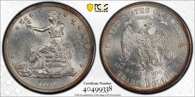 1876-S T$1 MS62