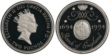 1994 £2 S-K4 Bank of England Ag Pft PR69DCAM
