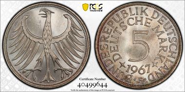 1967-F 5 Mk Regular Issue MS65