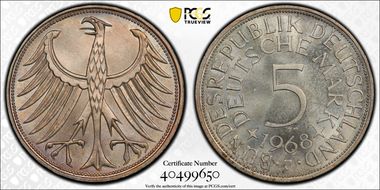 1968-J 5 Mk Regular Issue MS66