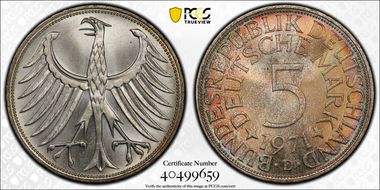 1971-D 5 Mk Regular Issue MS67