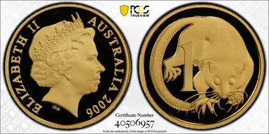 2006 1C Old Bust Au PR69DCAM