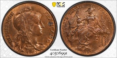 1898 10C Gad-277 F-136 MS64RB