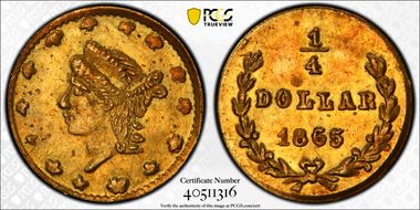 1865 G25C BG-822 MS63