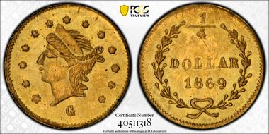 1869 G25C BG-827 MS62