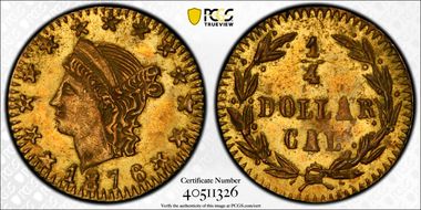 1876 G25C BG-856 MS63