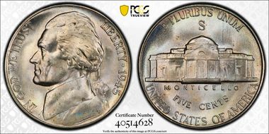 1945-S 5C MS66