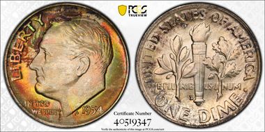 1954-D 10C MS67+ FB