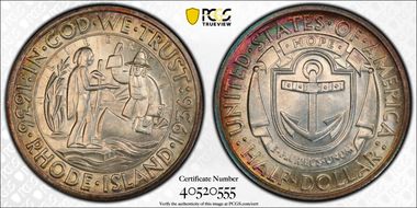 1936 50C Rhode Island MS66