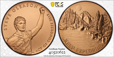"2019" (2020) Medal Steve Gleason Bronze MS69