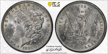 1885-O $1 MS62