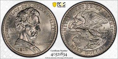 1918 50C Lincoln-Illinois MS64