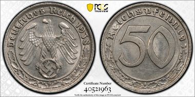 1938-G 50 Pfg J-365 MS62