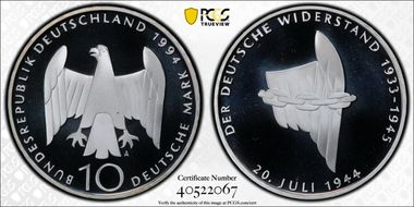 1994-A 10 Mk Attempt on Hitler PR69DCAM