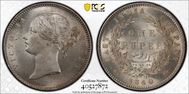 1840(C or B) Rupee SW-3.33 MS65