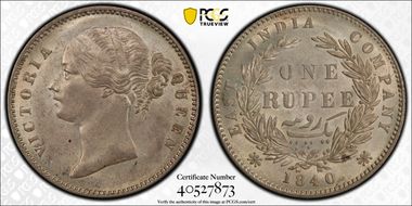 1840(C or B) Rupee SW-3.33 MS63