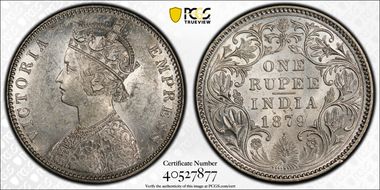 1879(B) Rupee SW-6.49 Bead MS62